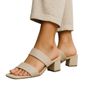 Joie Sandals Linen Nolita Slip On Strappy Dressy Boho Womens Size 8.5 NWT